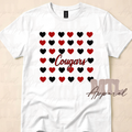 Cougars Red & Black Hearts