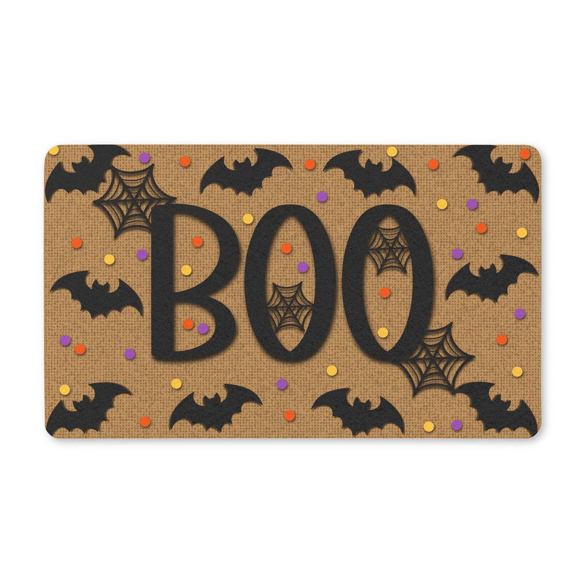 Boo Bats and Spider Webs Doormat