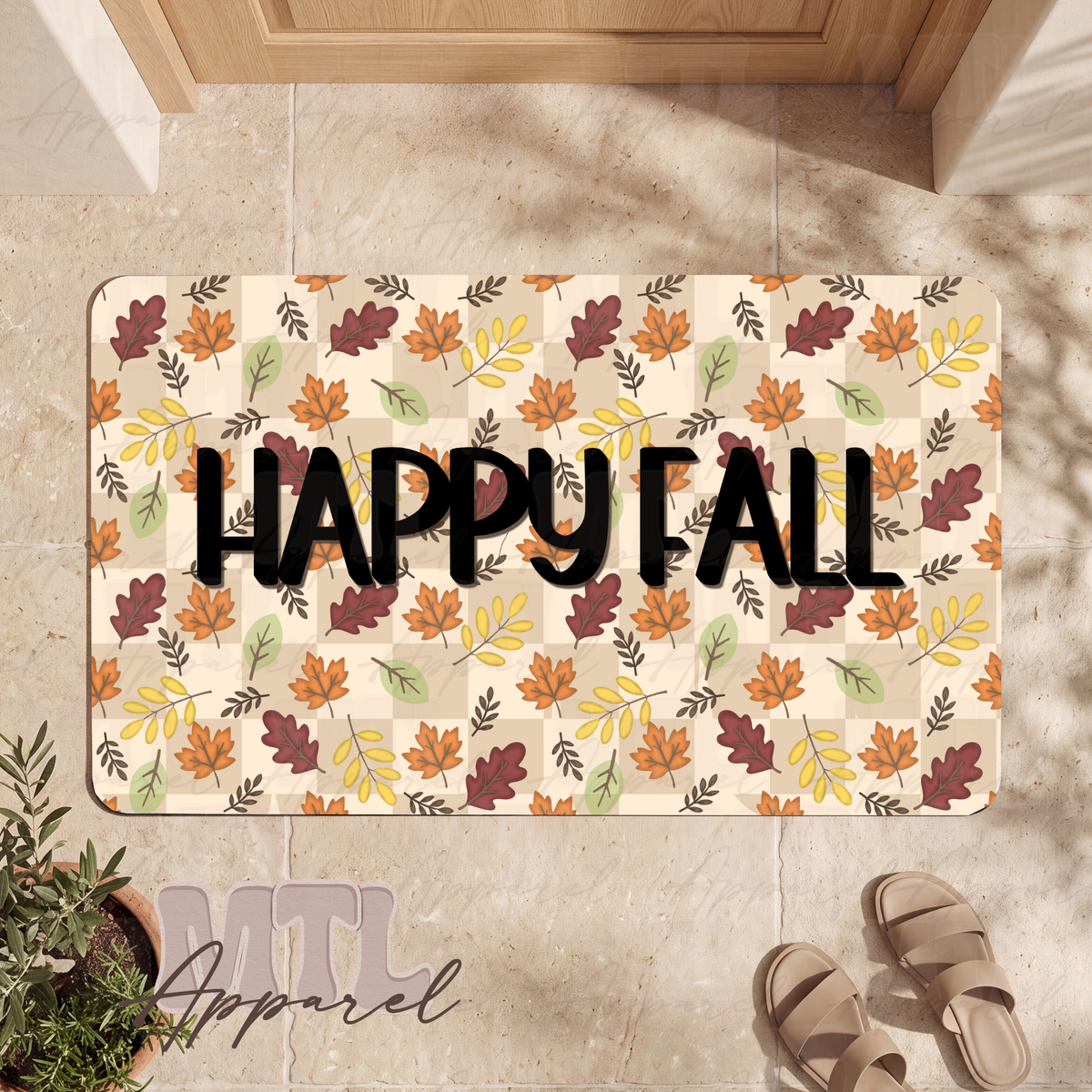 Happy Fall Leaves Doormat