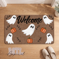 Welcome Ghost & Pumpkin Doormat