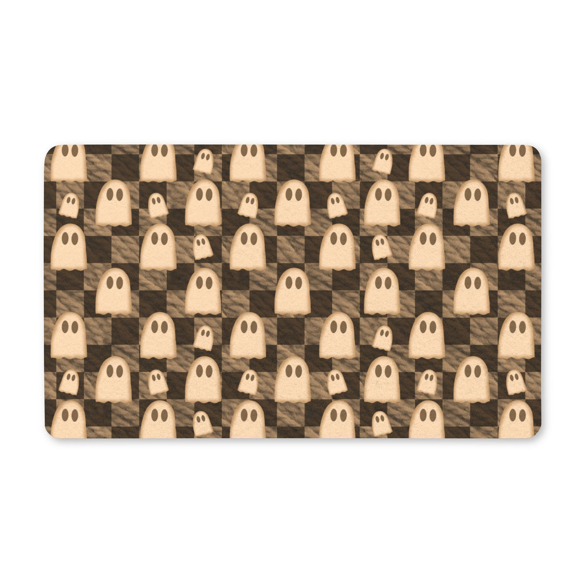 Checkered Ghost Doormat